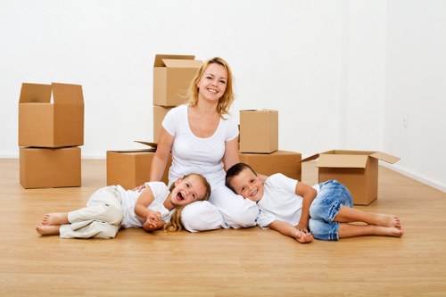 Local moving van helping customers in Lower Morden with furniture transport